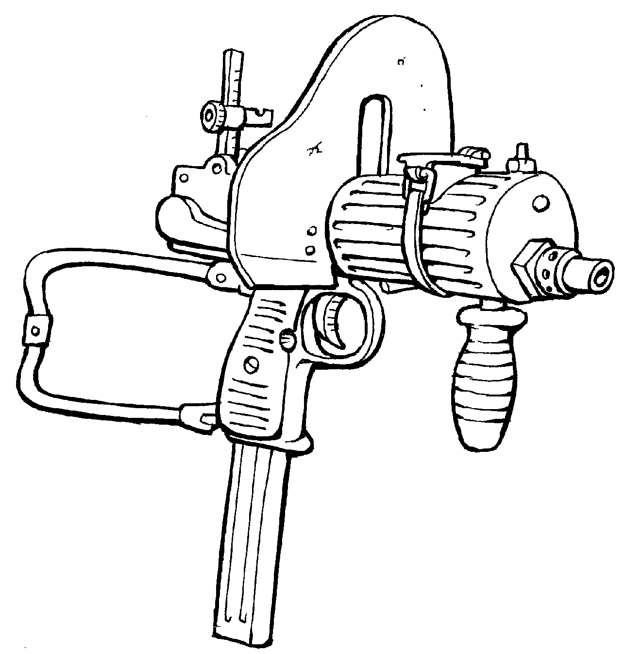 Пулемет рисунок